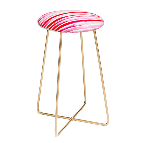 ANoelleJay Christmas Candy Cane Red Stripe Counter Stool