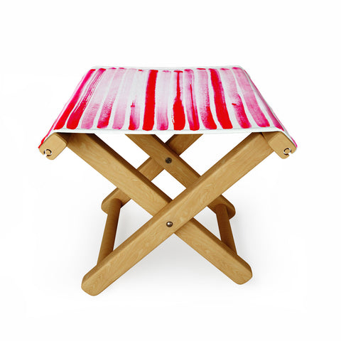 ANoelleJay Christmas Candy Cane Red Stripe Folding Stool