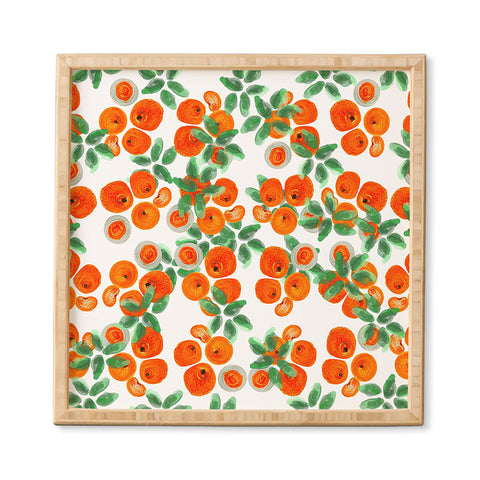 ANoelleJay Fresh Orange Juice Pattern Framed Wall Art