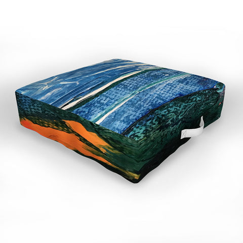 ANoelleJay Mini World Environmental Blues 2 Outdoor Floor Cushion