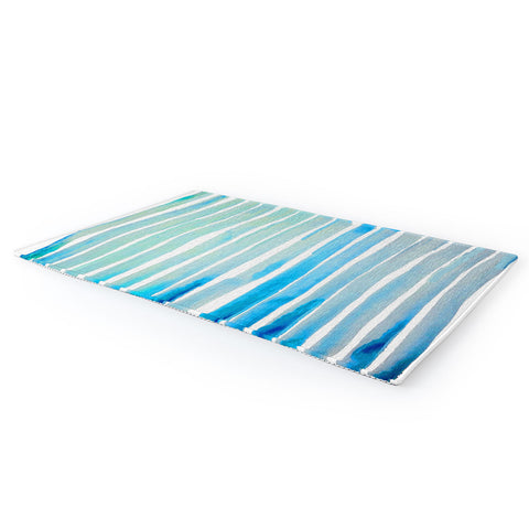 ANoelleJay New Year Blue Water Lines Area Rug