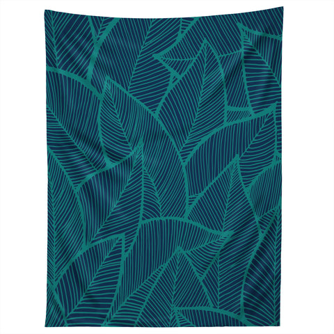 Arcturus Blue Green Leaves Tapestry