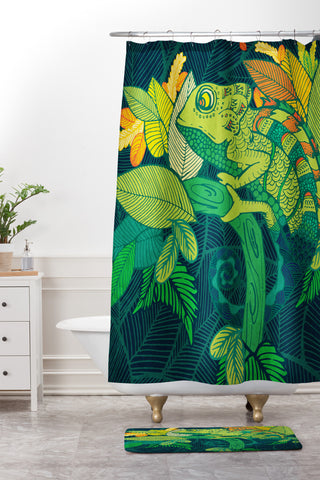 Arcturus Chameleon Shower Curtain And Mat
