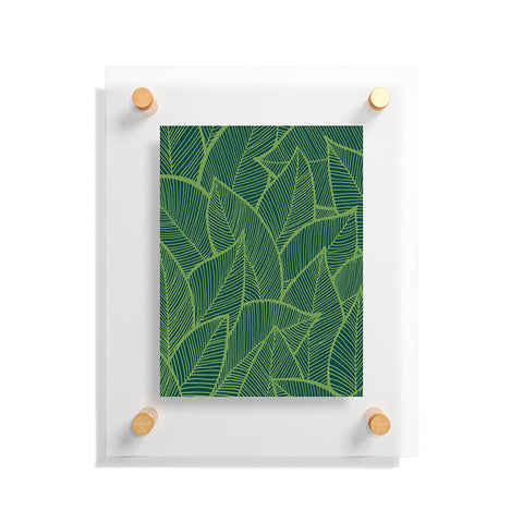 Arcturus Lime Green Leaves Floating Acrylic Print