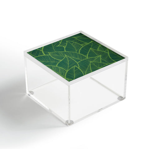 Arcturus Lime Green Leaves Acrylic Box
