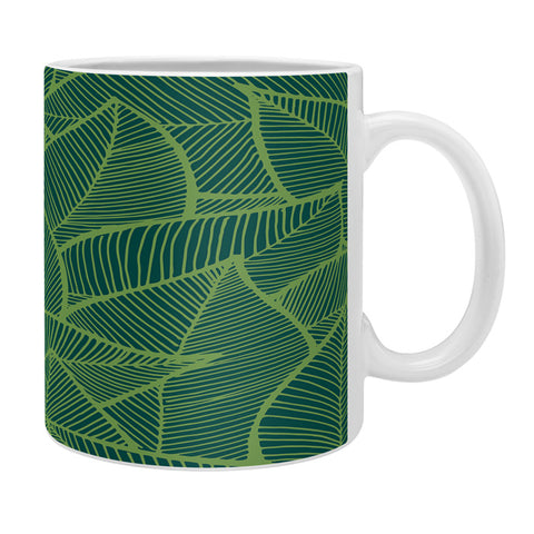 Arcturus Lime Green Leaves Coffee Mug