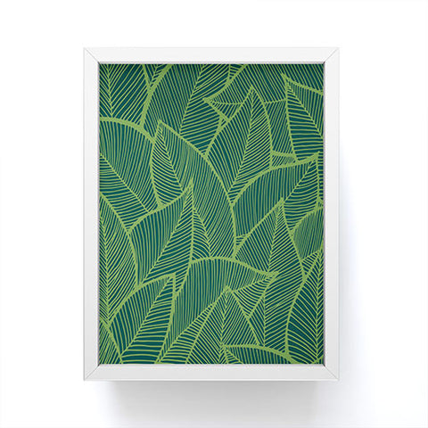 Arcturus Lime Green Leaves Framed Mini Art Print