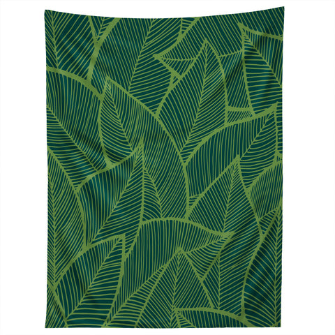 Arcturus Lime Green Leaves Tapestry