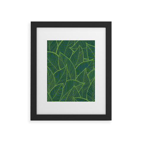Arcturus Lime Green Leaves Framed Art Print