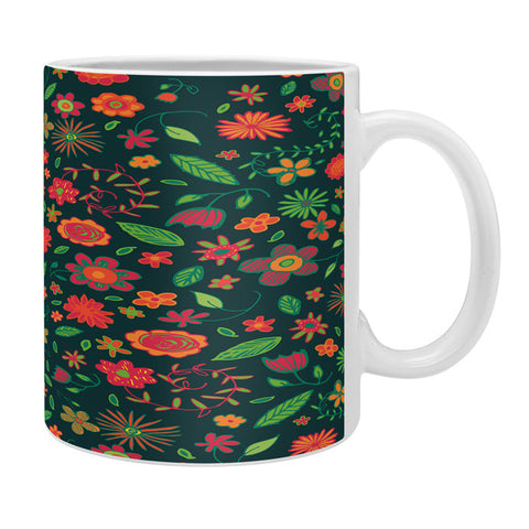 Arcturus Spring Florals Green Coffee Mug
