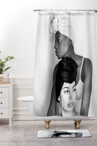 art by Taylor C. Melanin Shower Curtain And Mat