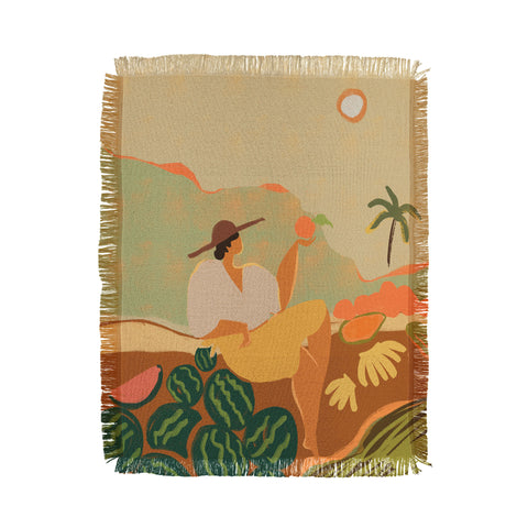 artyguava Farmer Harvest Throw Blanket