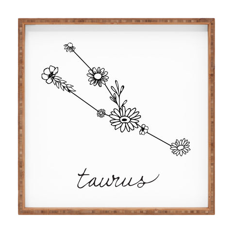 Aterk Taurus Floral Constellation Square Tray