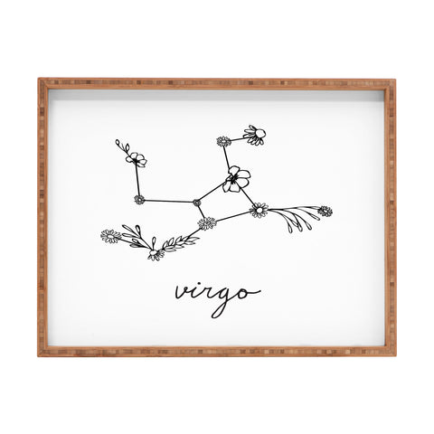 Aterk Virgo Floral Constellation Rectangular Tray