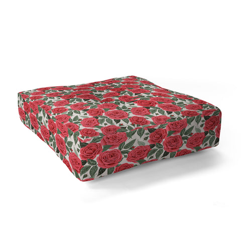 Avenie A Realm Of Red Roses Floor Pillow Square