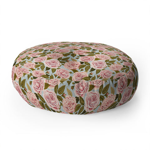 Avenie A Realm Of Roses Cottagecore Floor Pillow Round