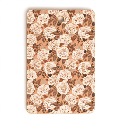 Avenie A Realm Of Roses In Terracotta Cutting Board Rectangle