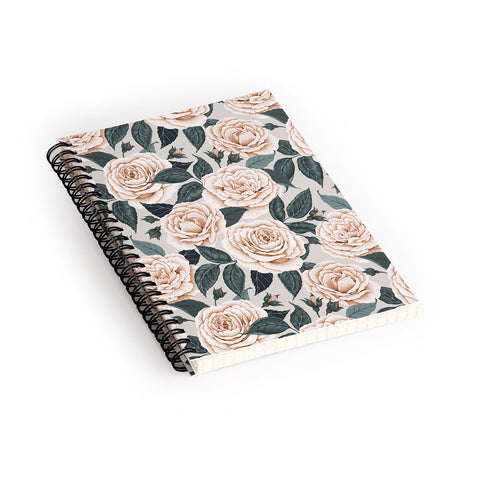 Avenie A Realm of Roses White Spiral Notebook