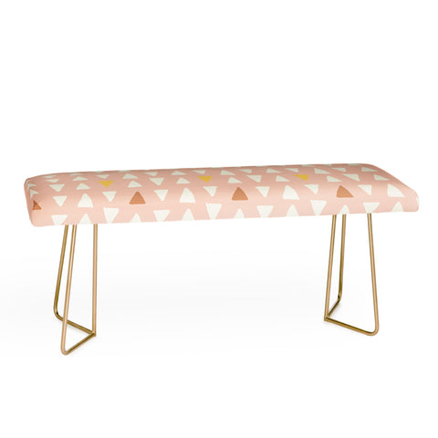 Avenie Abstract Arrows Pink Bench