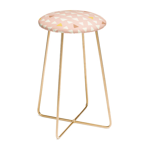 Avenie Abstract Arrows Pink Counter Stool