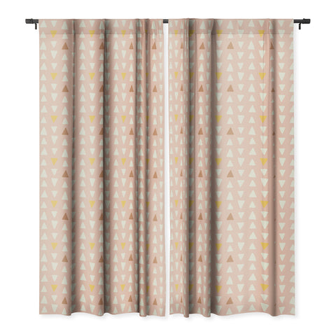 Avenie Abstract Arrows Pink Blackout Window Curtain