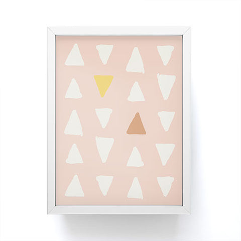 Avenie Abstract Arrows Pink Framed Mini Art Print