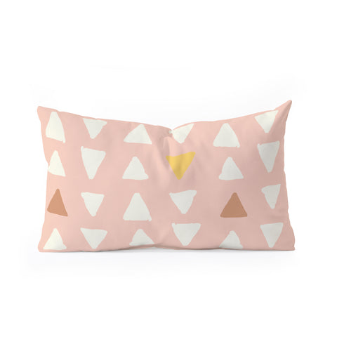 Avenie Abstract Arrows Pink Oblong Throw Pillow