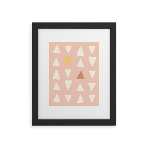 Avenie Abstract Arrows Pink Framed Art Print