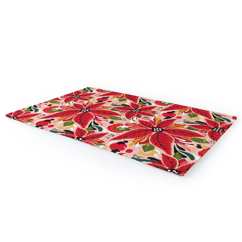 Avenie Abstract Floral Poinsettia Red Area Rug