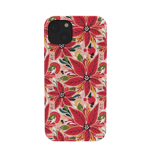 Avenie Abstract Floral Poinsettia Red Phone Case