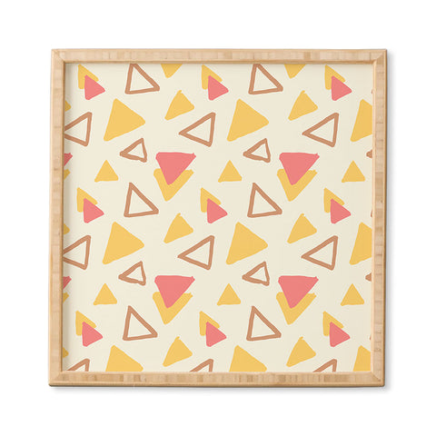 Avenie Abstract Triangles Framed Wall Art