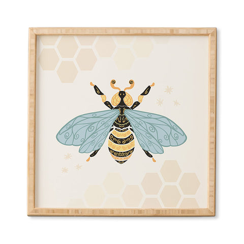 Avenie Bee and Honey Comb Framed Wall Art