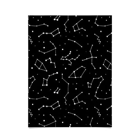 Avenie Black and White Constellations Poster