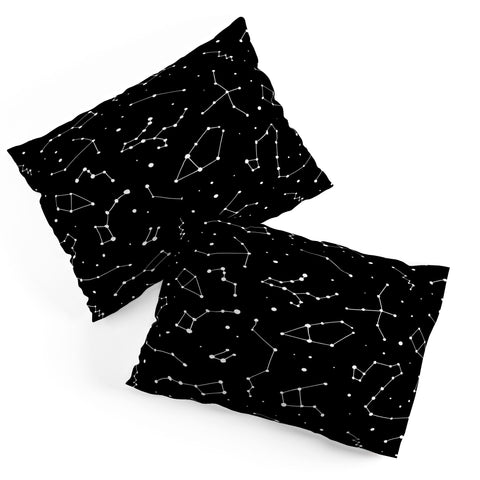 Avenie Black and White Constellations Pillow Shams