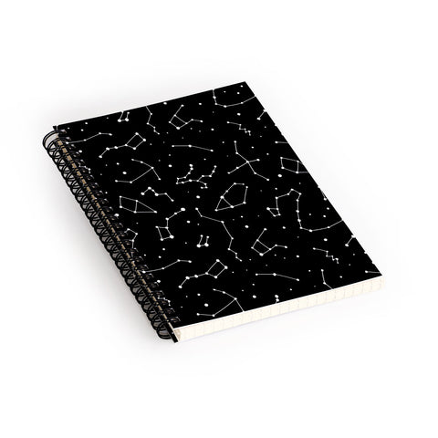 Avenie Black and White Constellations Spiral Notebook