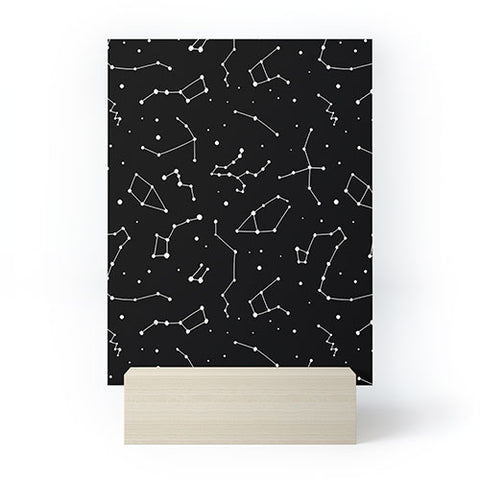 Avenie Black and White Constellations Mini Art Print