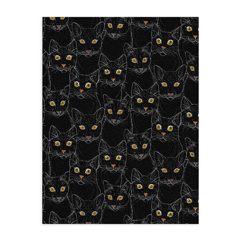 Avenie Black Cat Portraits Puzzle