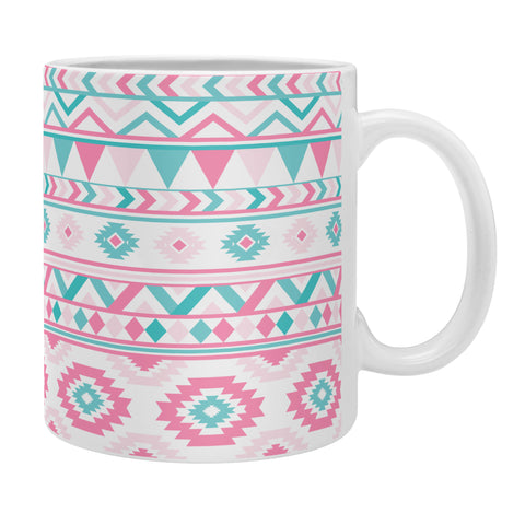 Avenie Boho Harmony Pink and Teal Coffee Mug