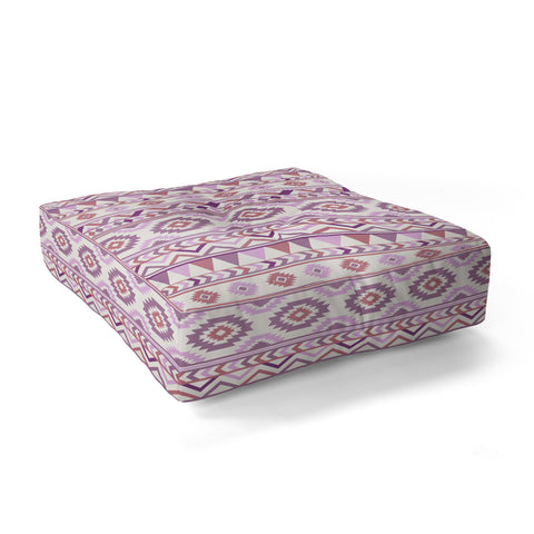 Avenie Boho Harmony Purple Floor Pillow Square