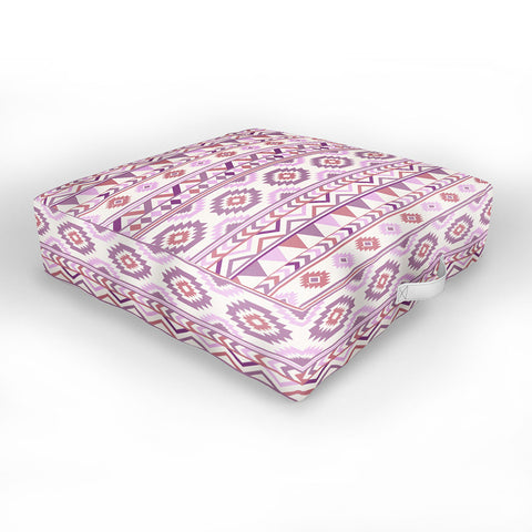 Avenie Boho Harmony Purple Outdoor Floor Cushion