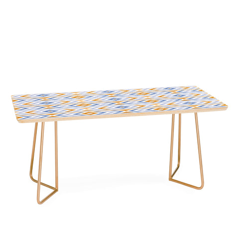 Avenie Boho Horizon Blue and Orange Coffee Table