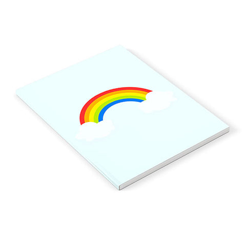 Avenie Bright Rainbow With Clouds Notebook