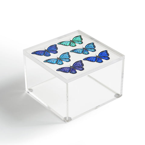 Avenie Butterfly Collection Blue Acrylic Box