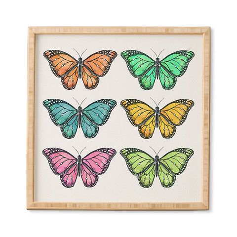Avenie Butterfly Collection Colorful Framed Wall Art
