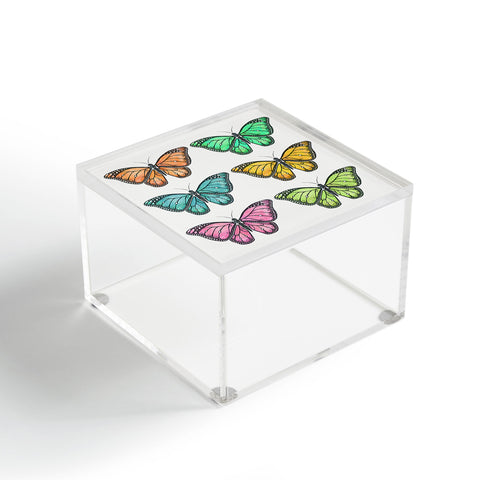 Avenie Butterfly Collection Colorful Acrylic Box