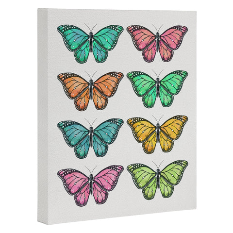 Avenie Butterfly Collection Colorful Art Canvas