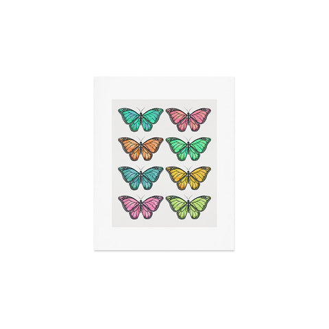 Avenie Butterfly Collection Colorful Art Print
