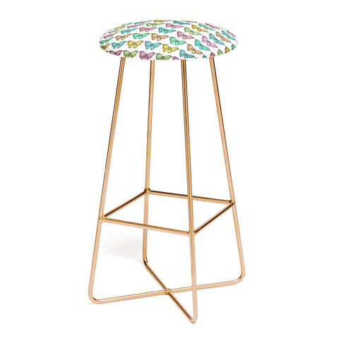 Avenie Butterfly Collection Colorful Bar Stool