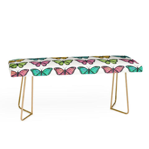 Avenie Butterfly Collection Colorful Bench