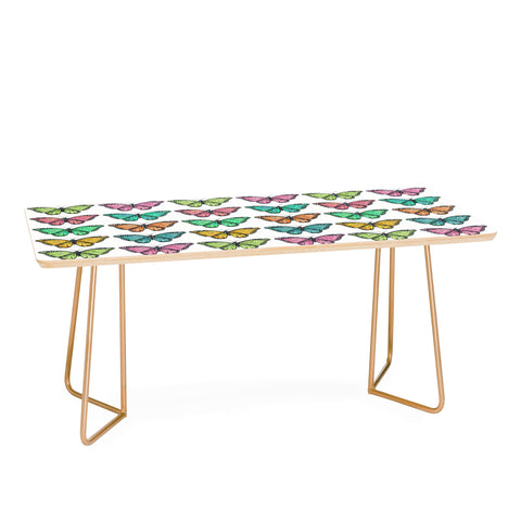 Avenie Butterfly Collection Colorful Coffee Table